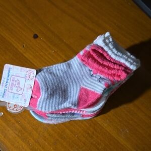 Swiggles Pink and White Anklet Socks